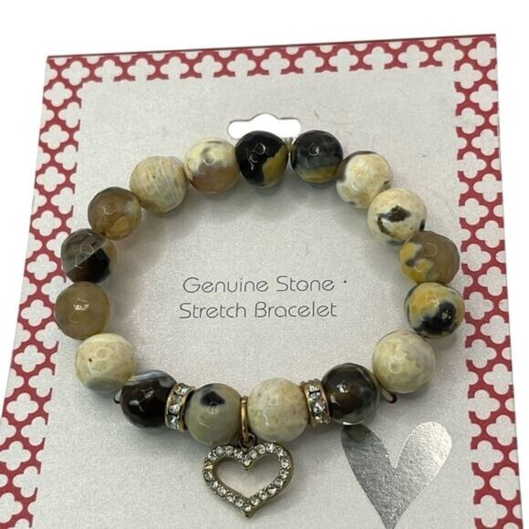 Genuine Stone Stretch Bracelet - Picture 4 of 5
